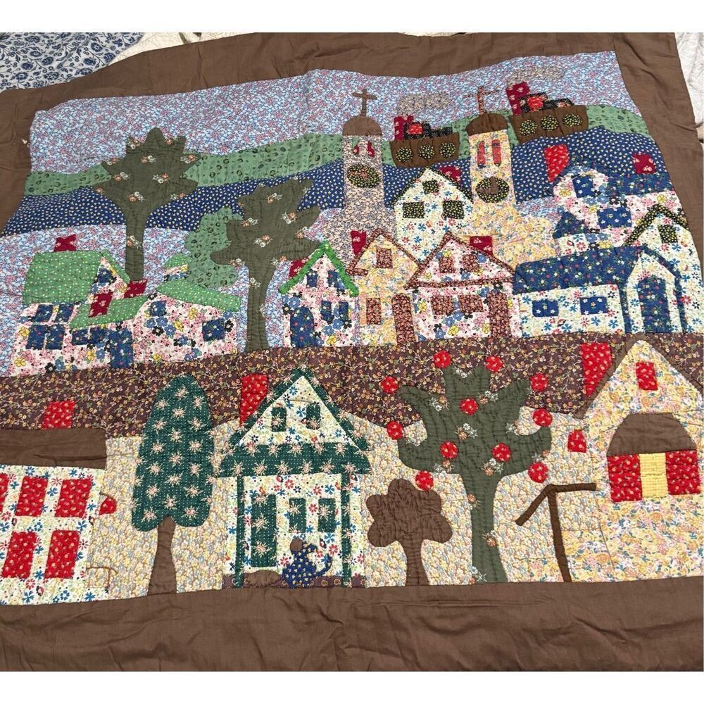 Village town small quilt cover